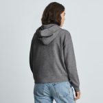 Premium Lightweight Terry Grey Hoodie Drawstring Hood Relaxed Drop Shoulder Front Kangaroo Pocket Boxy  Hoodie