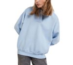 2024 Popular   Oversized Long Sleeve Collar Rib Cuff   Sleeve   Bottom Hem  Sweatshirt