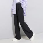 Women's Pants Korean Patchwork High Waist Casual Trousers Women 2024 Fall