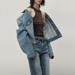 Vintage Denim Jacket Lapel Collar Spliced Single Breasted Pockets Jackets For Women