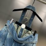 Single Breasted Slash Neck Single Breasted Long Sleeve Women Crop Denim Jacket