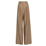 High Waist Patchwork Button Pocket Summer Women High Waist Pants Trousers