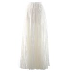 High Quality Pleated Splicing Lace Fashion Summer Women Cotton Skirts 2024