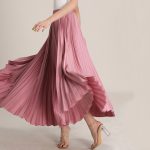 Plus Size Elegant Skirt Pleated High Waist Casual Midi Ladies Skirt 2024 New