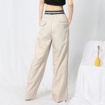 Women's Pants Korean Patchwork High Waist Casual Trousers Women 2024 Fall