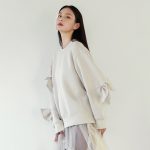 Sweatshirt Women Patchwork Bowknot Irregular Design Long Sleeve Sweatshirts For Women