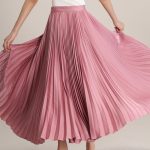 Plus Size Elegant Skirt Pleated High Waist Casual Midi Ladies Skirt 2024 New