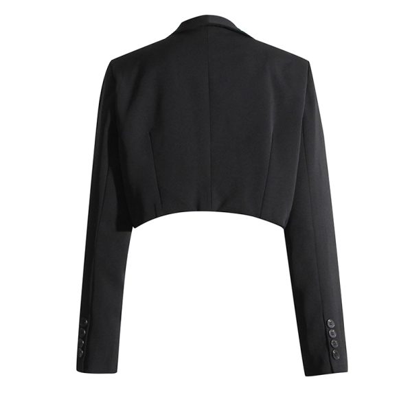 Lapel Long Sleeve Slim Spliced Diamond 2024 Elegant Ladies Blazers Jackets For Women