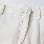 High Quality Patchwork Zipper High Waist Hollow Out White Pants For Women