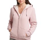 Cotton Recycled Polyester Comfort Relaxed Fit Long Sleeves Drawstring Hood Zipper Women Hoodie