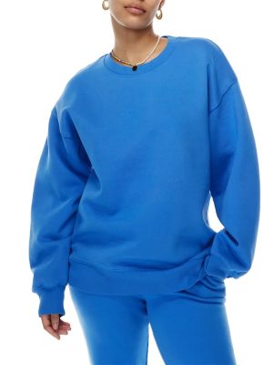 Premium Cozy Fleece  Relaxed Crew-neck Dropped Shoulders Perfect Fit Sweatshirt