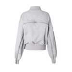 New Sweatshirts Irregular Design Off Shoulder Spliced Zippers Sweatshirt For Women