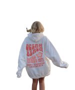 Unisex Heavy Blend Pacious Kangaroo Pocket Hooded Oversized Letter Print Embroidery Sweatshirt Hoodie