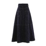 Fashion Vintage A Line Cotton Material Long Denim Summer Skirts Women