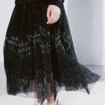 High Quality A Line Mesh Midi Pleated Knitted Skirts For Women Vintage 2024