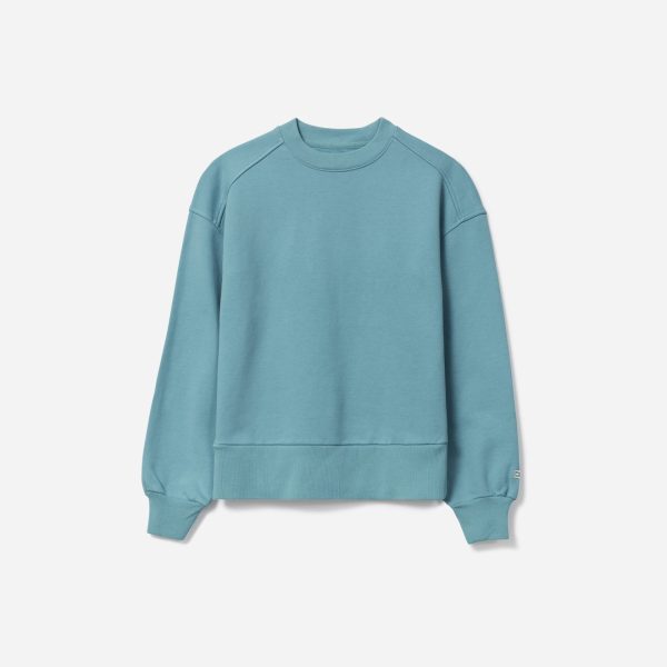 Premium Lightweight  Oversize  Classic Crew Neckline Dropped Shoulders Voluminous Sleeves Sweatshirt Relaxed Fit