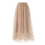 High Waist A-line Layered Mesh Tulle Midi 2024 Ladies Long Women Summer Fashion Skirts