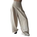 Spring Summer New Style Wide Leg High Waist Solid Color Outdoor Women Pants Trousers