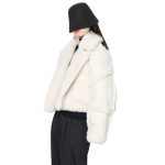 Casual Patchwork Lambswool Women's Winter Thick Outerwear Jackets